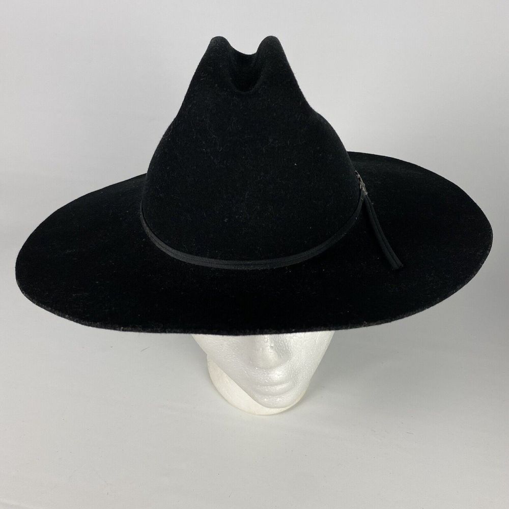 Vintage Renegade WPL 5923 100%‎ Wool Black Cowboy Hat Size 7 MADE IN USA